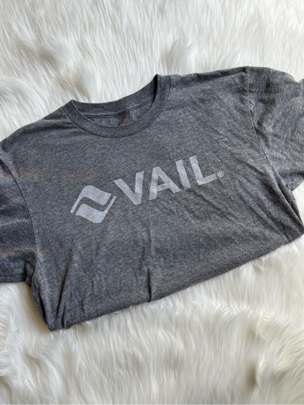 Vail Colorado Ski Resort Graphic T-Shirt * Heather Gray Retro Small